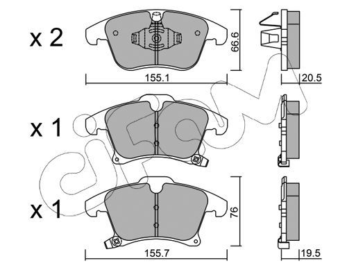 CIFAM Piduriklotsi komplekt,ketaspidur 822-1039-0