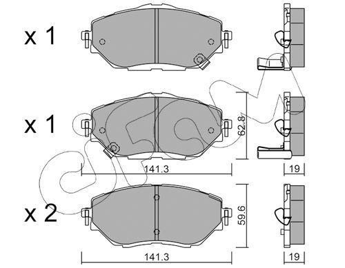 CIFAM Piduriklotsi komplekt,ketaspidur 822-1088-0