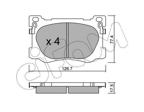 CIFAM Комплект тормозных колодок, дисковый тормоз 822-1093-0