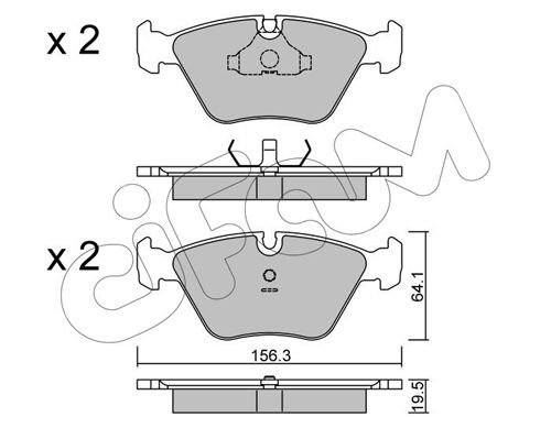 CIFAM Piduriklotsi komplekt,ketaspidur 822-122-0