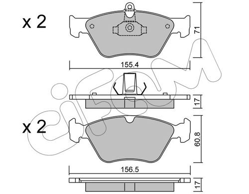 CIFAM Piduriklotsi komplekt,ketaspidur 822-128-0