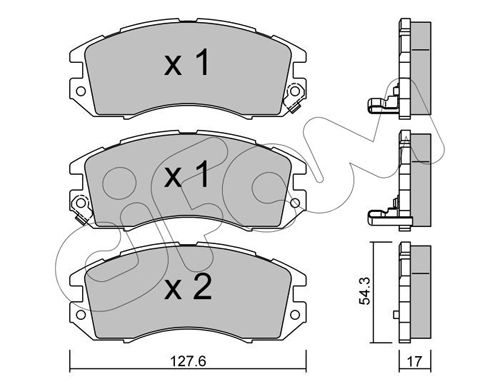 CIFAM Комплект тормозных колодок, дисковый тормоз 822-135-0