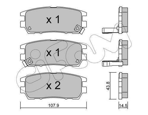 CIFAM Piduriklotsi komplekt,ketaspidur 822-151-0