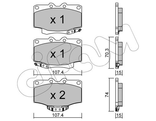 CIFAM Комплект тормозных колодок, дисковый тормоз 822-152-0