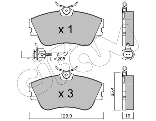 CIFAM Piduriklotsi komplekt,ketaspidur 822-164-1