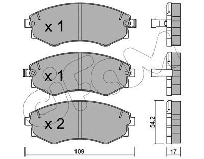 CIFAM Комплект тормозных колодок, дисковый тормоз 822-188-1