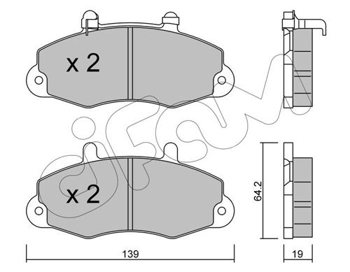 CIFAM Комплект тормозных колодок, дисковый тормоз 822-194-1