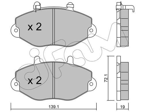CIFAM Комплект тормозных колодок, дисковый тормоз 822-195-1