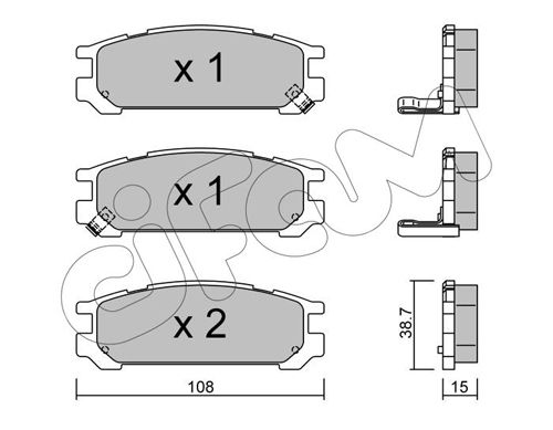 CIFAM Комплект тормозных колодок, дисковый тормоз 822-204-0