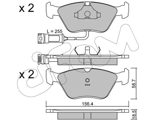 CIFAM Piduriklotsi komplekt,ketaspidur 822-205-1