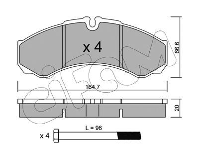 CIFAM Piduriklotsi komplekt,ketaspidur 822-212-0