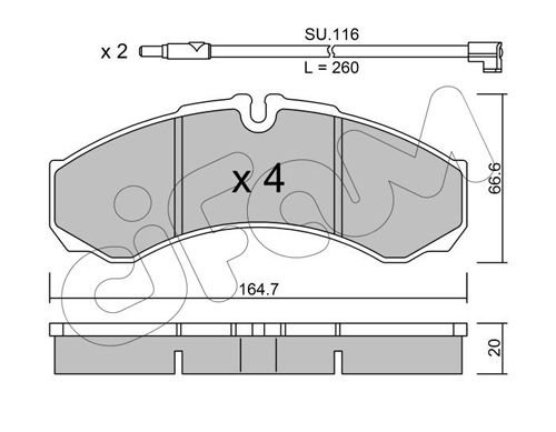 CIFAM Комплект тормозных колодок, дисковый тормоз 822-212-7K