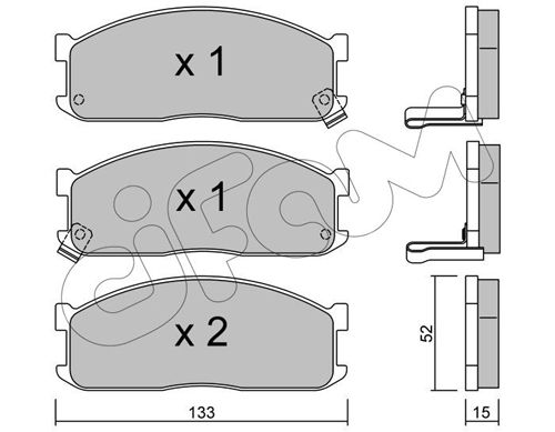 CIFAM Комплект тормозных колодок, дисковый тормоз 822-232-1