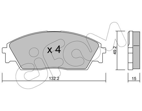 CIFAM Комплект тормозных колодок, дисковый тормоз 822-236-0