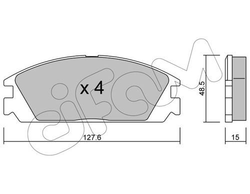 CIFAM Комплект тормозных колодок, дисковый тормоз 822-237-0