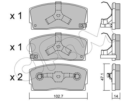 CIFAM Piduriklotsi komplekt,ketaspidur 822-240-0