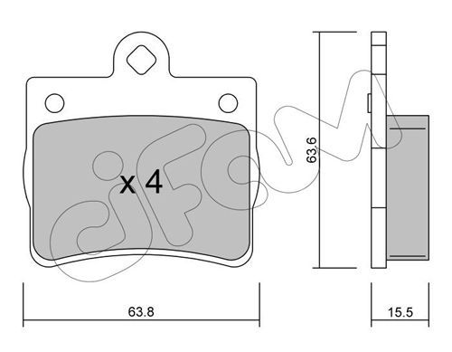 CIFAM Piduriklotsi komplekt,ketaspidur 822-255-0