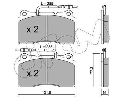 CIFAM Piduriklotsi komplekt,ketaspidur 822-288-2