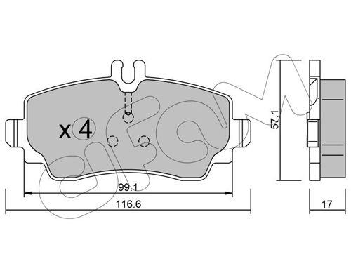 CIFAM Piduriklotsi komplekt,ketaspidur 822-310-0