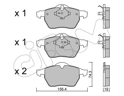 CIFAM Piduriklotsi komplekt,ketaspidur 822-314-1