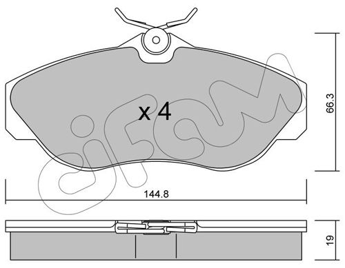CIFAM Комплект тормозных колодок, дисковый тормоз 822-350-0