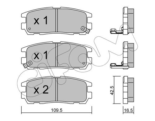 CIFAM Piduriklotsi komplekt,ketaspidur 822-358-0