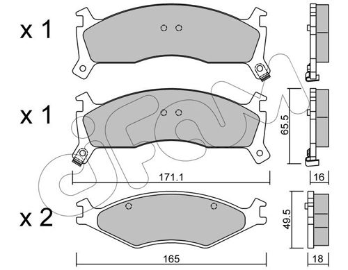 CIFAM Piduriklotsi komplekt,ketaspidur 822-375-0