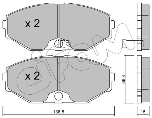 CIFAM Piduriklotsi komplekt,ketaspidur 822-405-0