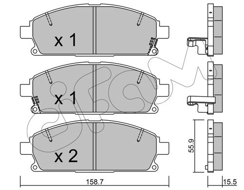 CIFAM Комплект тормозных колодок, дисковый тормоз 822-406-2