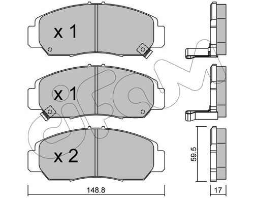 CIFAM Комплект тормозных колодок, дисковый тормоз 822-462-0