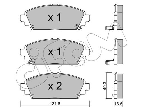 CIFAM Комплект тормозных колодок, дисковый тормоз 822-463-0