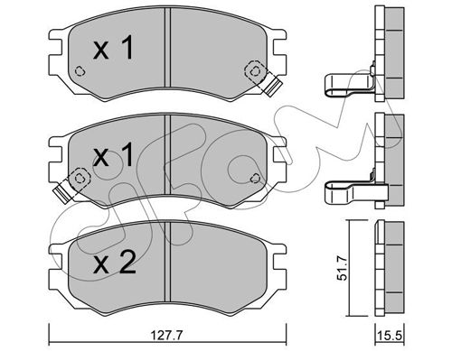 CIFAM Комплект тормозных колодок, дисковый тормоз 822-488-0