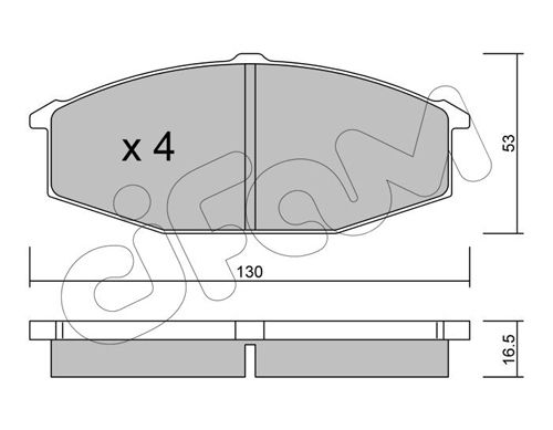 CIFAM Комплект тормозных колодок, дисковый тормоз 822-490-0