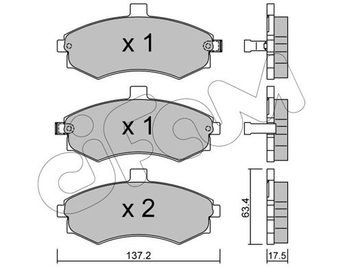 CIFAM Piduriklotsi komplekt,ketaspidur 822-504-0