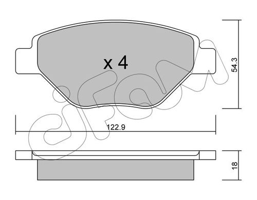 CIFAM Piduriklotsi komplekt,ketaspidur 822-543-0