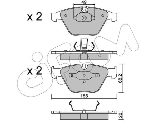 CIFAM Piduriklotsi komplekt,ketaspidur 822-558-0