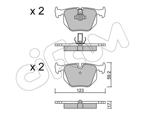 CIFAM Piduriklotsi komplekt,ketaspidur 822-560-0