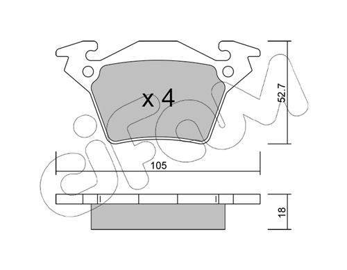 CIFAM Комплект тормозных колодок, дисковый тормоз 822-574-0
