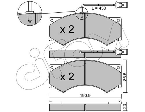 CIFAM Piduriklotsi komplekt,ketaspidur 822-579-2