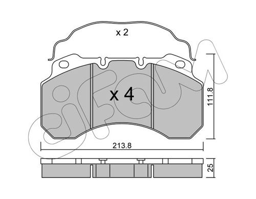 CIFAM Piduriklotsi komplekt,ketaspidur 822-588-0