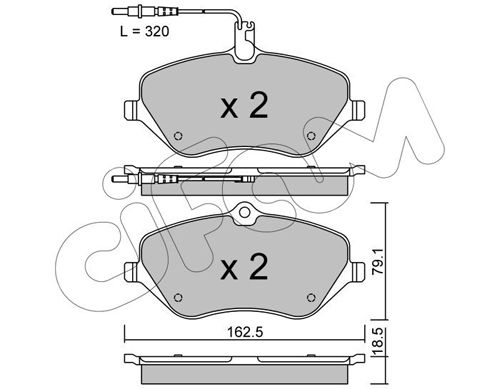 CIFAM Piduriklotsi komplekt,ketaspidur 822-601-1