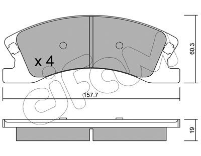 CIFAM Piduriklotsi komplekt,ketaspidur 822-626-0