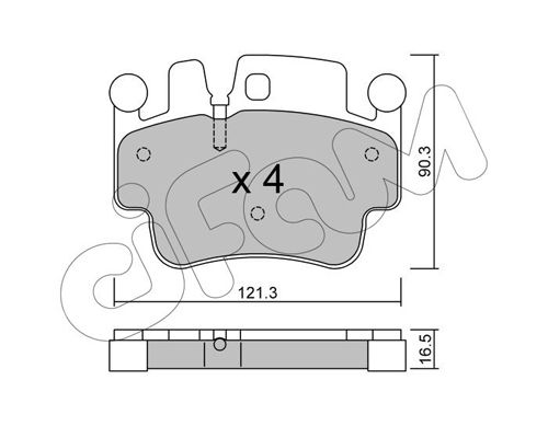 CIFAM Комплект тормозных колодок, дисковый тормоз 822-657-0