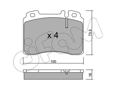 CIFAM Комплект тормозных колодок, дисковый тормоз 822-667-1