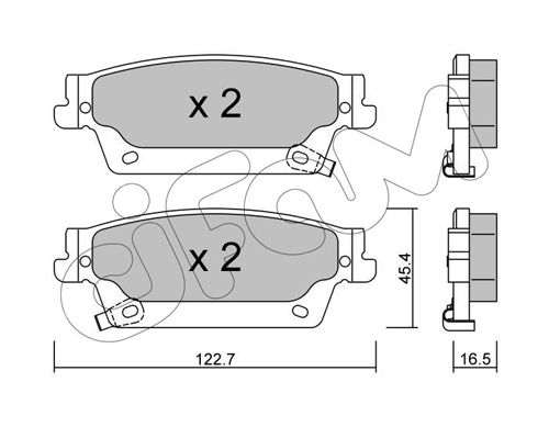 CIFAM Комплект тормозных колодок, дисковый тормоз 822-701-0