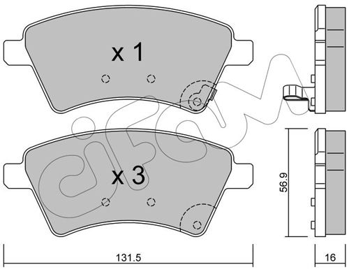 CIFAM Piduriklotsi komplekt,ketaspidur 822-702-0