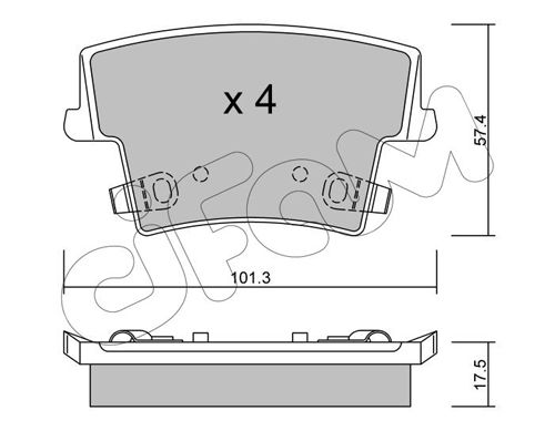 CIFAM Piduriklotsi komplekt,ketaspidur 822-718-0