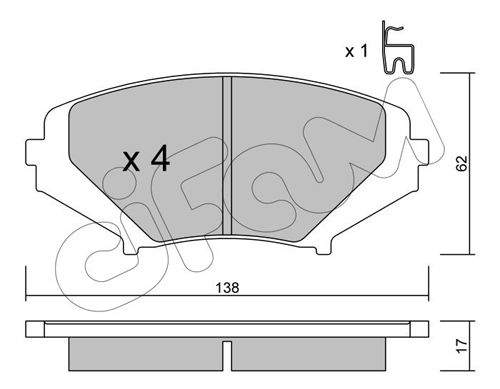 CIFAM Piduriklotsi komplekt,ketaspidur 822-732-0