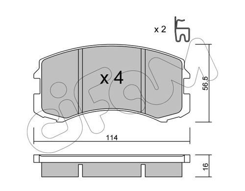 CIFAM Комплект тормозных колодок, дисковый тормоз 822-736-0