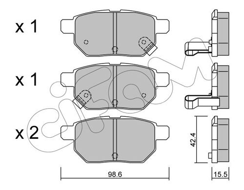 CIFAM Комплект тормозных колодок, дисковый тормоз 822-746-0